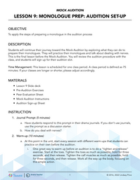 Monologue Prep: Audition Set-Up