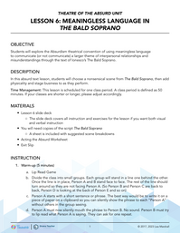 Meaningless Language in The Bald Soprano