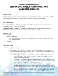 Cliches, Stereotypes, and Overused Phrases