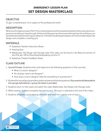 Emergency Lesson Plan: Set Design Masterclass