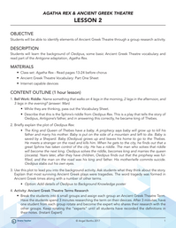 Ancient Greek Theatre Vocabulary Research Activity