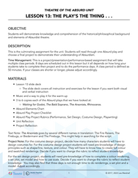 Final Project: The Play's the Thing...