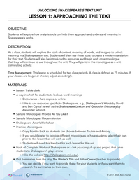 Approaching the Text