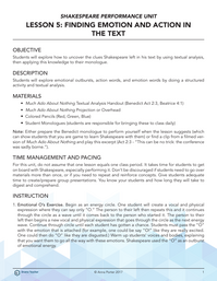 Finding Emotion and Action in the Text