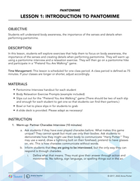 Introduction to Pantomime