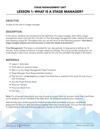 What is a Stage Manager