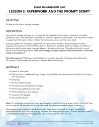 Paperwork and the Prompt Script