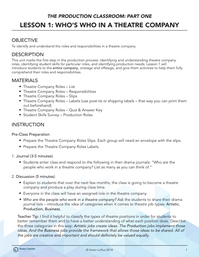 Preparing to Produce