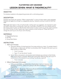 What is Theatricality?