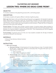 Where Do Ideas Come From?