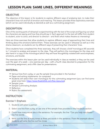 Same Lines, Different Meanings