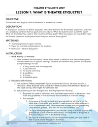 What is Theatre Etiquette