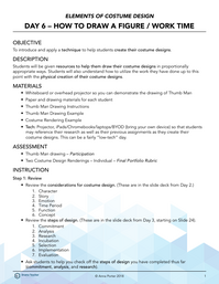 How to Draw a Figure/Work Time