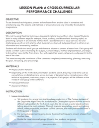 A Cross-Curricular Performance Challenge