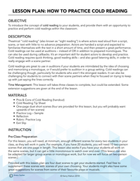 How to Practice Cold Reading