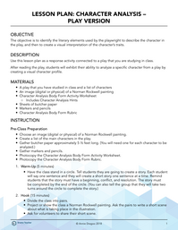 Character Analysis – Play Version