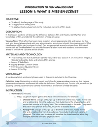 What is Mise-en-scène?