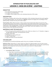 Mise-en-scène: Lighting