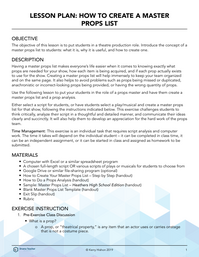 How to Create a Master Props List