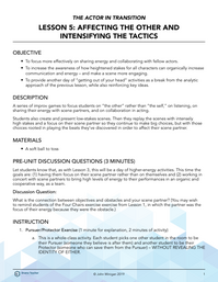 Acting the Other and Intensifying the Tactics