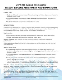 Scene Assignment and Brainstorm