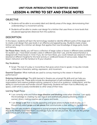 Intro to Set and Stage Notes