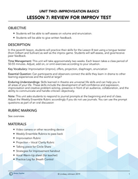 Review for Improv Test