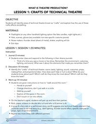 Crafts of Technical Theatre