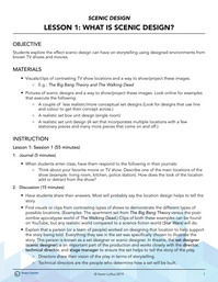 What is Scenic Design?