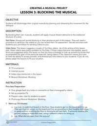 Blocking the Musical