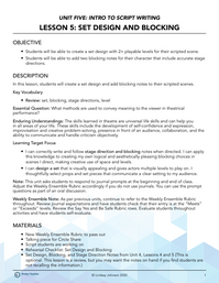 Set Design and Blocking