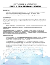 Final Revision Rehearsal