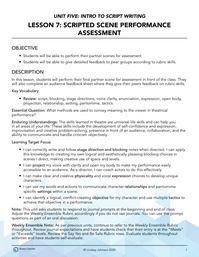 Scripted Scene Performance Assessment
