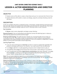 Actor Memorization and Director Planning