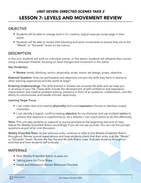 Levels and Movement Review