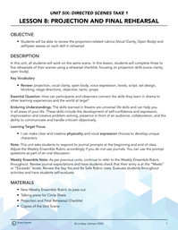 Projection and Final Rehearsal