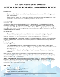 Scene Rehearsal and Improv Review