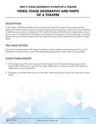 Stage Geography & Parts of a Theatre