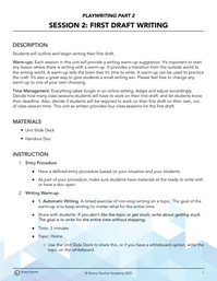 Session 2: First Draft Writing