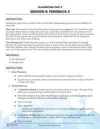 Session 8: Feedback 2