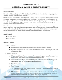 Session 3: What is Theatricality?