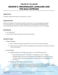 Meaningless Language and The Bald Soprano