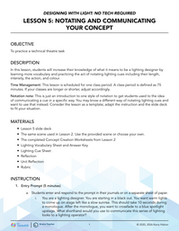 Exercise 5: Notating and Communicating Your Concept