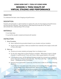 Session 3: Thou Shalts of Virtual Staging and Performance