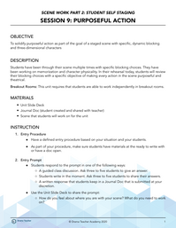 Session 9: Purposeful Action