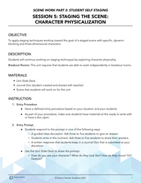 Session 5: Staging the Scene - Character Physicalization