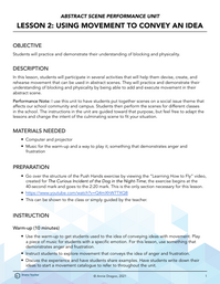 Using Movement to Convey an Idea