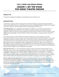 Set the Stage for Greek Theatre Origins