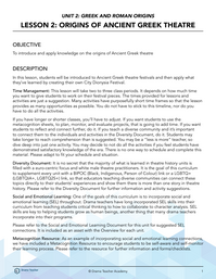 Origins of Ancient Greek Theatre