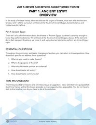 Part 1: Ancient Egypt